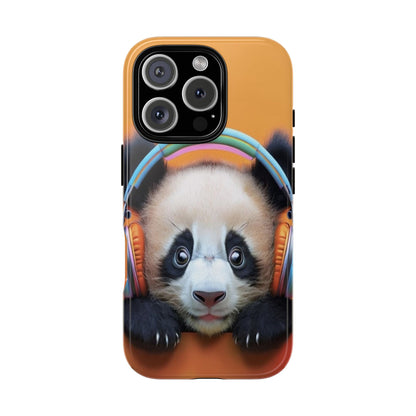 "Baby Panda wearing Headphones" Mobile Phone Case