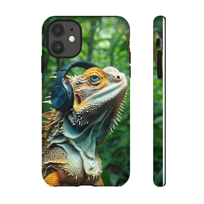 "Bearded Dragon - Jungle Beats" Mobile Phone Case