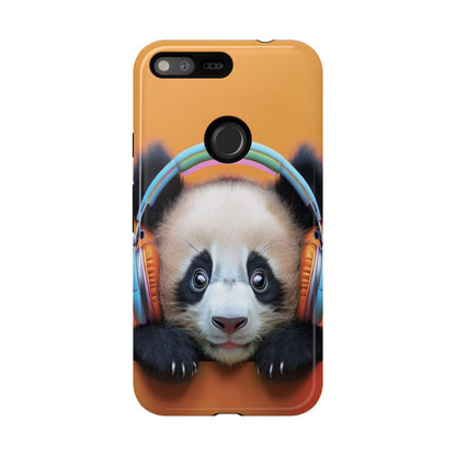 "Baby Panda wearing Headphones" Mobile Phone Case