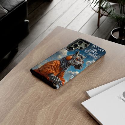 "Keep calm and turn up the volume." Mobile Phone Case