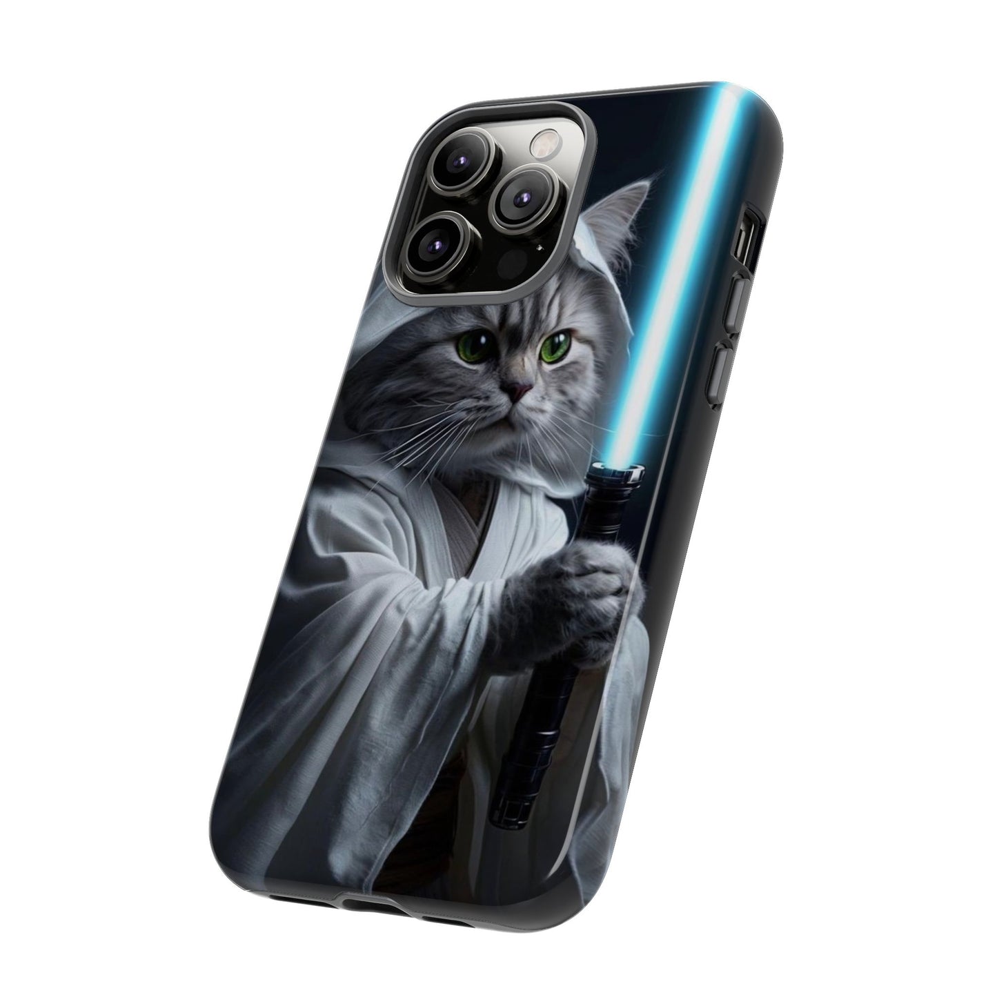 "Jedi Whisker" Mobile Phone Case (blue light sabre)