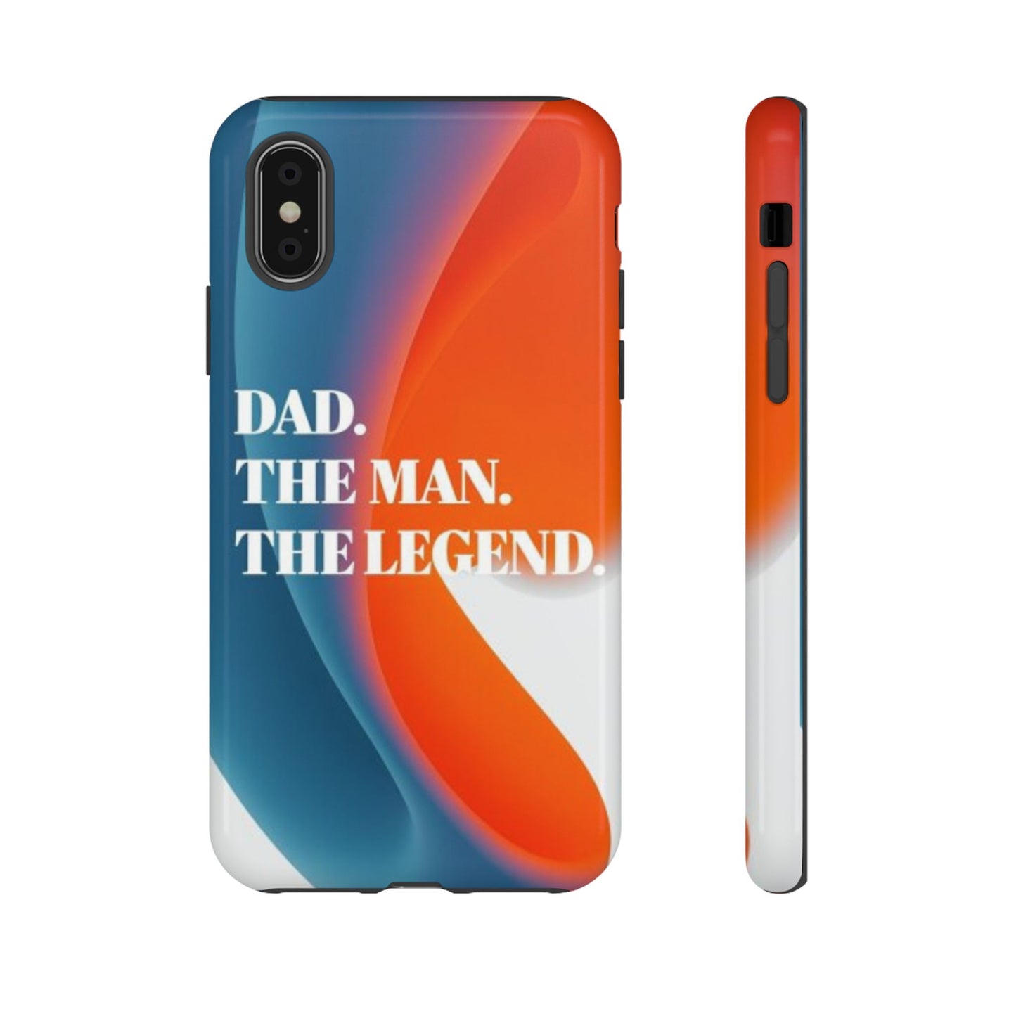 "Dad. The Man. The Legend." Mobile Phone Case (orange)