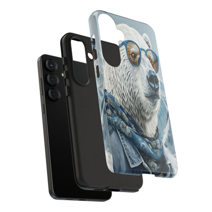 "Urban Zen Polar Bear" Mobile Phone Case (blue)