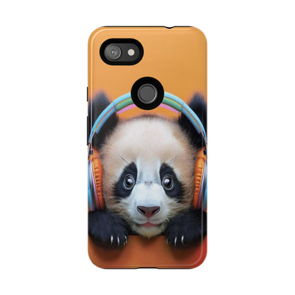 "Baby Panda wearing Headphones" Mobile Phone Case