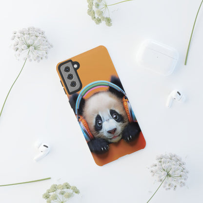 "Baby Panda wearing Headphones" Mobile Phone Case