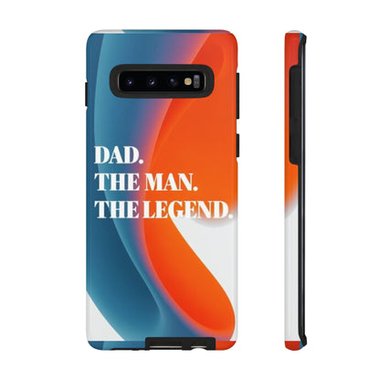 "Dad. The Man. The Legend." Mobile Phone Case (orange)