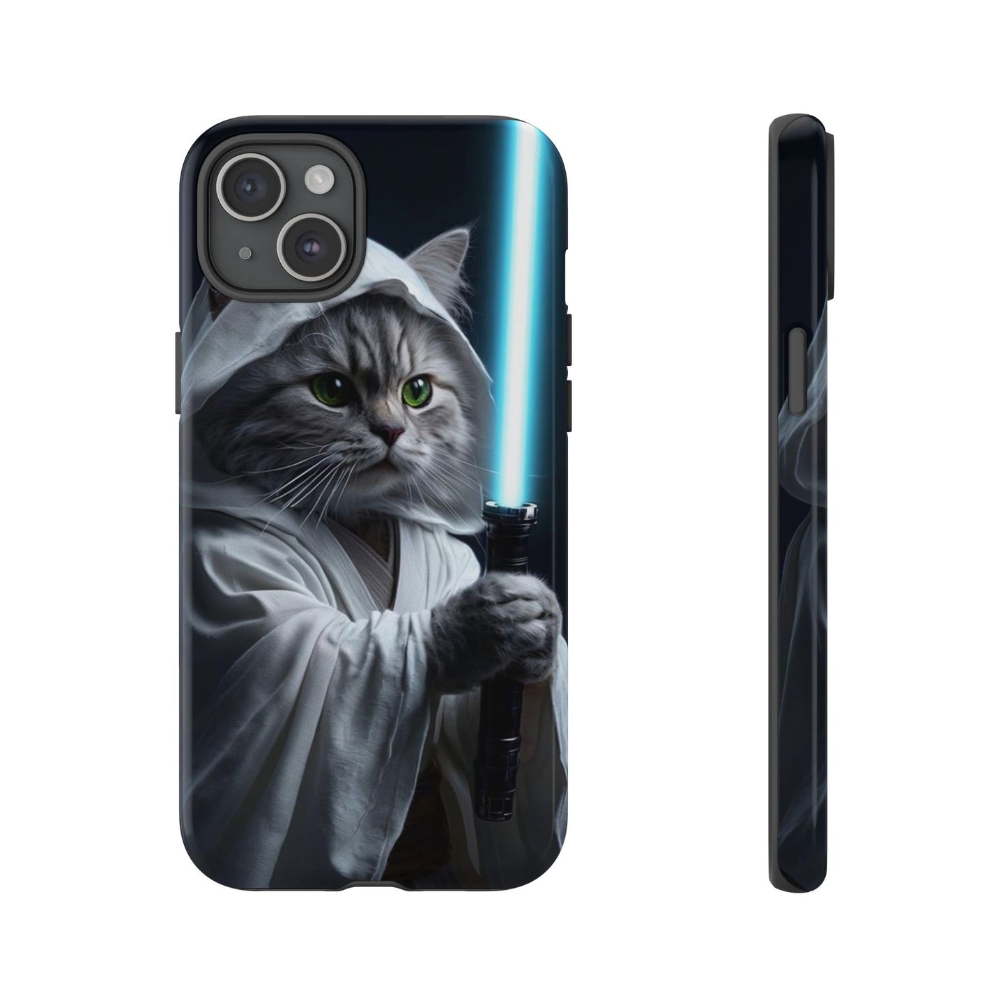 "Jedi Whisker" Mobile Phone Case (blue light sabre)