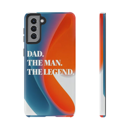 "Dad. The Man. The Legend." Mobile Phone Case (orange)