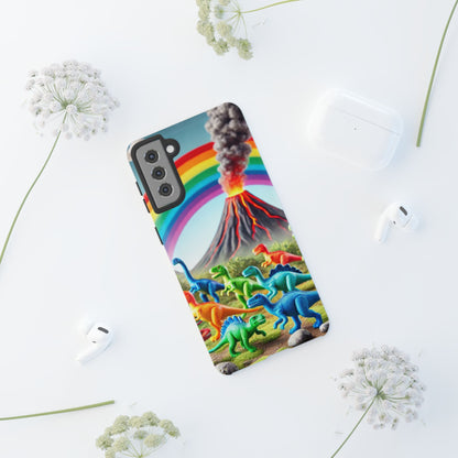 "Rainbow Dinosaurs" Mobile Phone Case