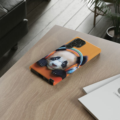 "Baby Panda wearing Headphones" Mobile Phone Case