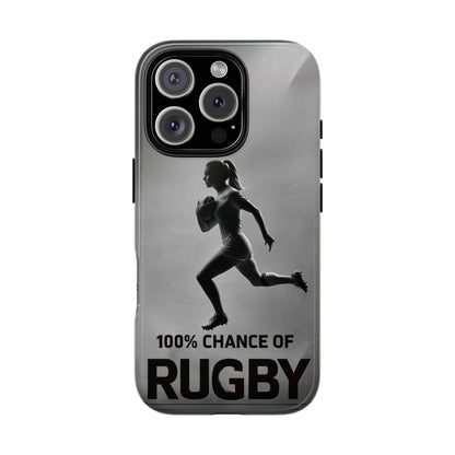 "Rain, Shine, Rugby" Mobile Phone Case
