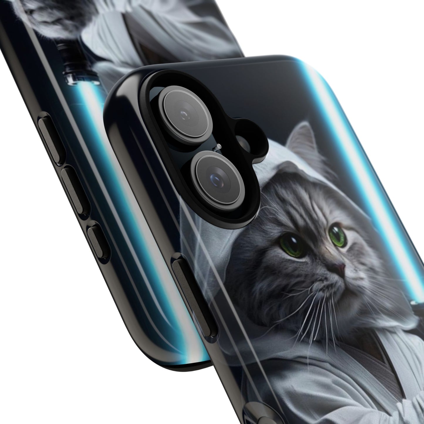 "Jedi Whisker" Mobile Phone Case (blue light sabre)