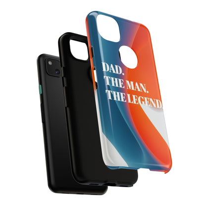 "Dad. The Man. The Legend." Mobile Phone Case (orange)