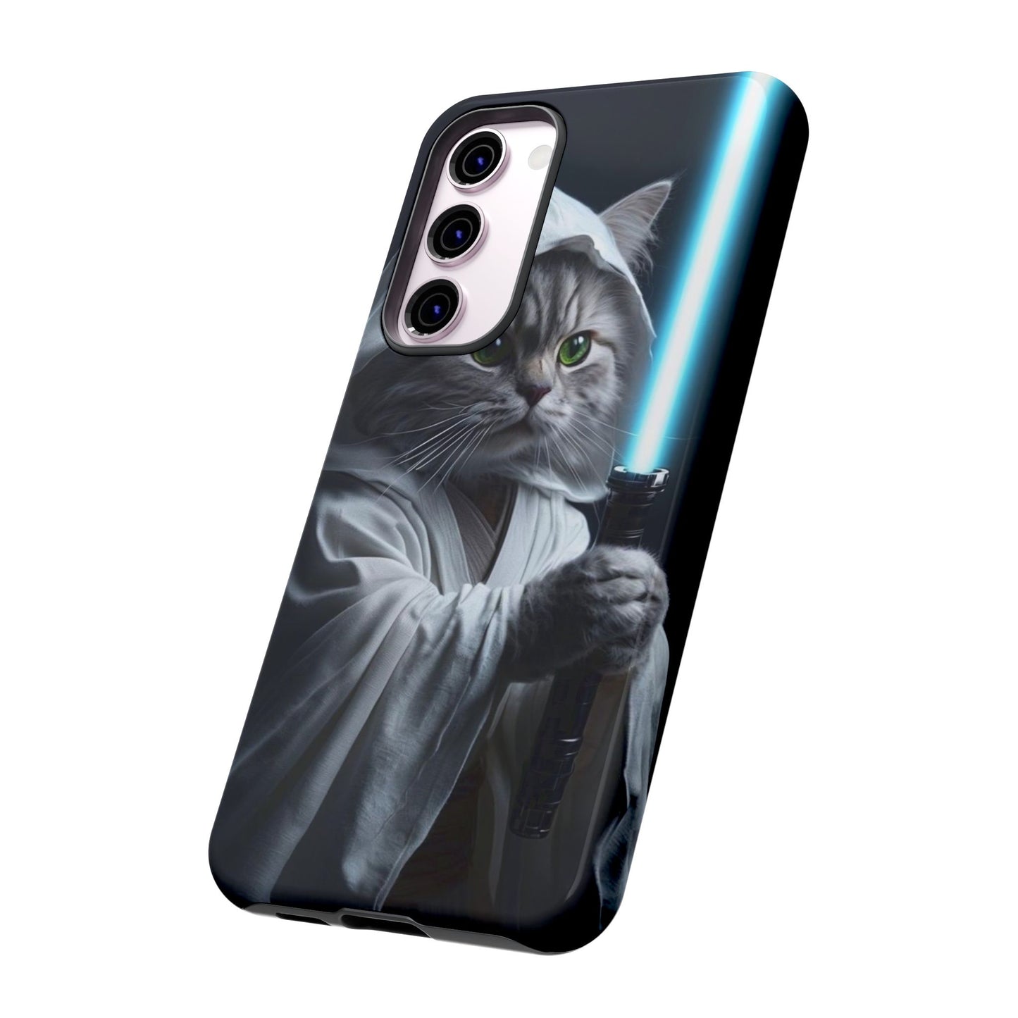 "Jedi Whisker" Mobile Phone Case (blue light sabre)