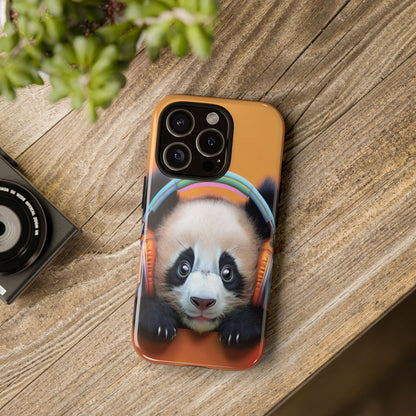 "Baby Panda wearing Headphones" Mobile Phone Case