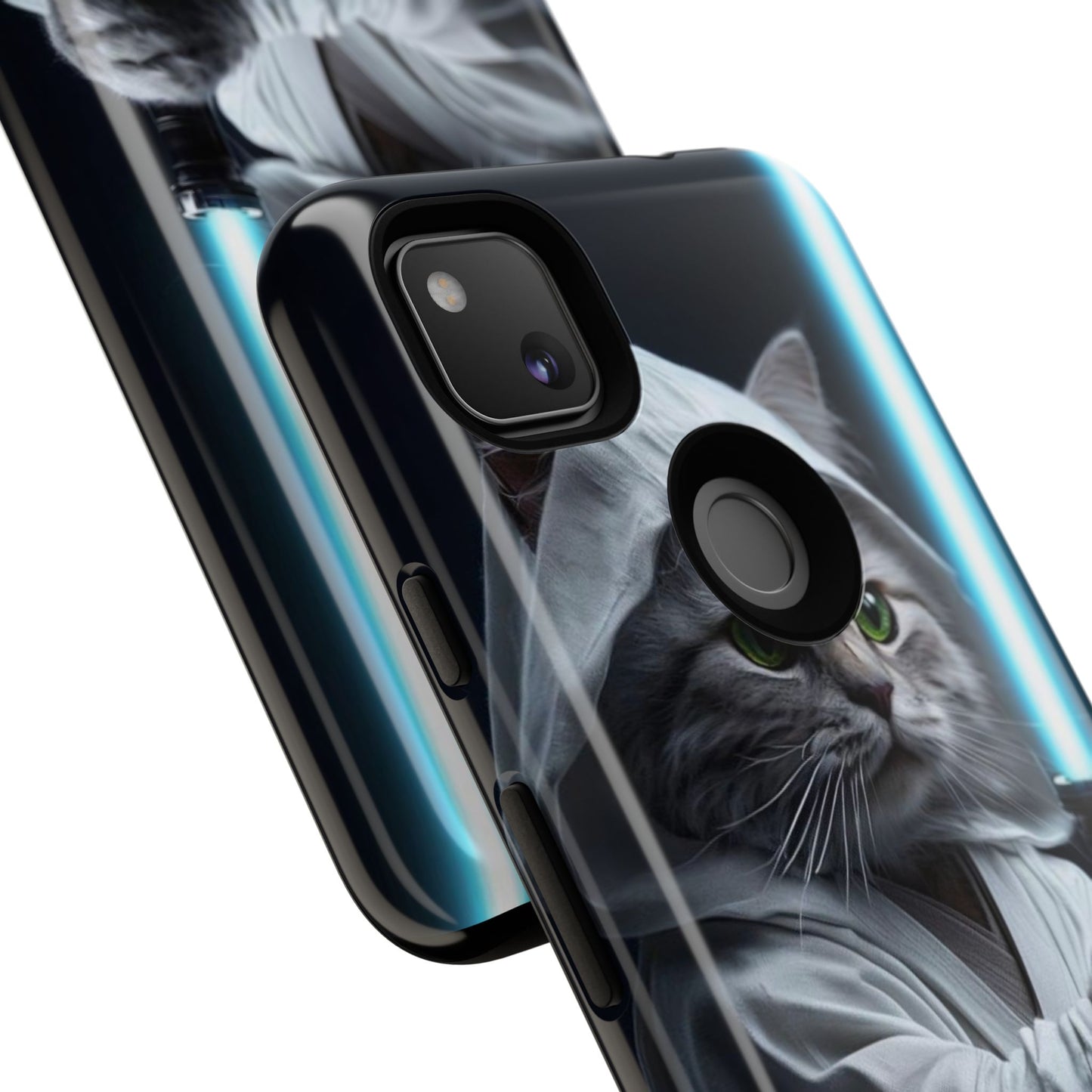 "Jedi Whisker" Mobile Phone Case (blue light sabre)