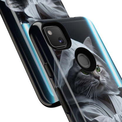 "Jedi Whisker" Mobile Phone Case (blue light sabre)