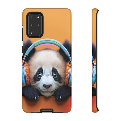 "Baby Panda wearing Headphones" Mobile Phone Case