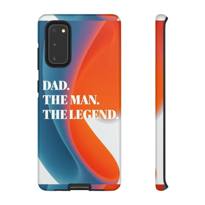 "Dad. The Man. The Legend." Mobile Phone Case (orange)