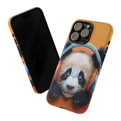 "Baby Panda wearing Headphones" Mobile Phone Case