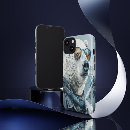 "Urban Zen Polar Bear" Mobile Phone Case (blue)