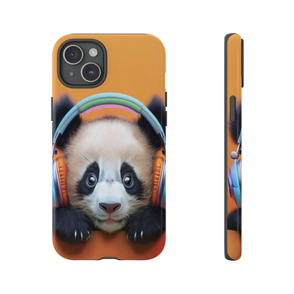 "Baby Panda wearing Headphones" Mobile Phone Case
