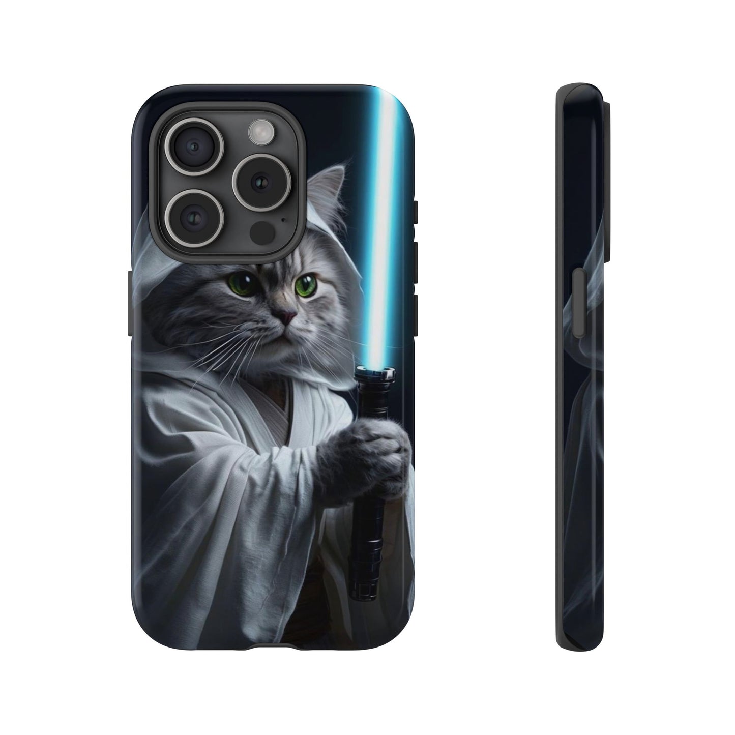 "Jedi Whisker" Mobile Phone Case (blue light sabre)