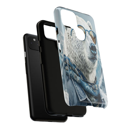 "Urban Zen Polar Bear" Mobile Phone Case (blue)