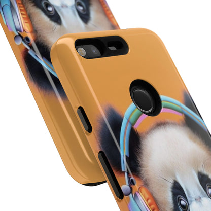 "Baby Panda wearing Headphones" Mobile Phone Case