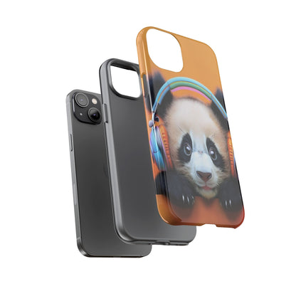 "Baby Panda wearing Headphones" Mobile Phone Case