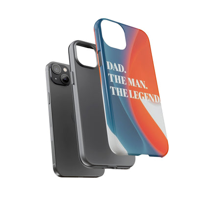 "Dad. The Man. The Legend." Mobile Phone Case (orange)