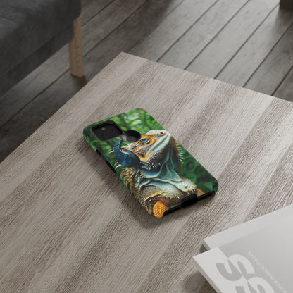 "Bearded Dragon - Jungle Beats" Mobile Phone Case