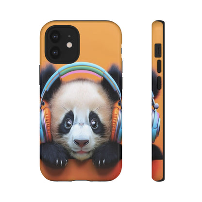 "Baby Panda wearing Headphones" Mobile Phone Case