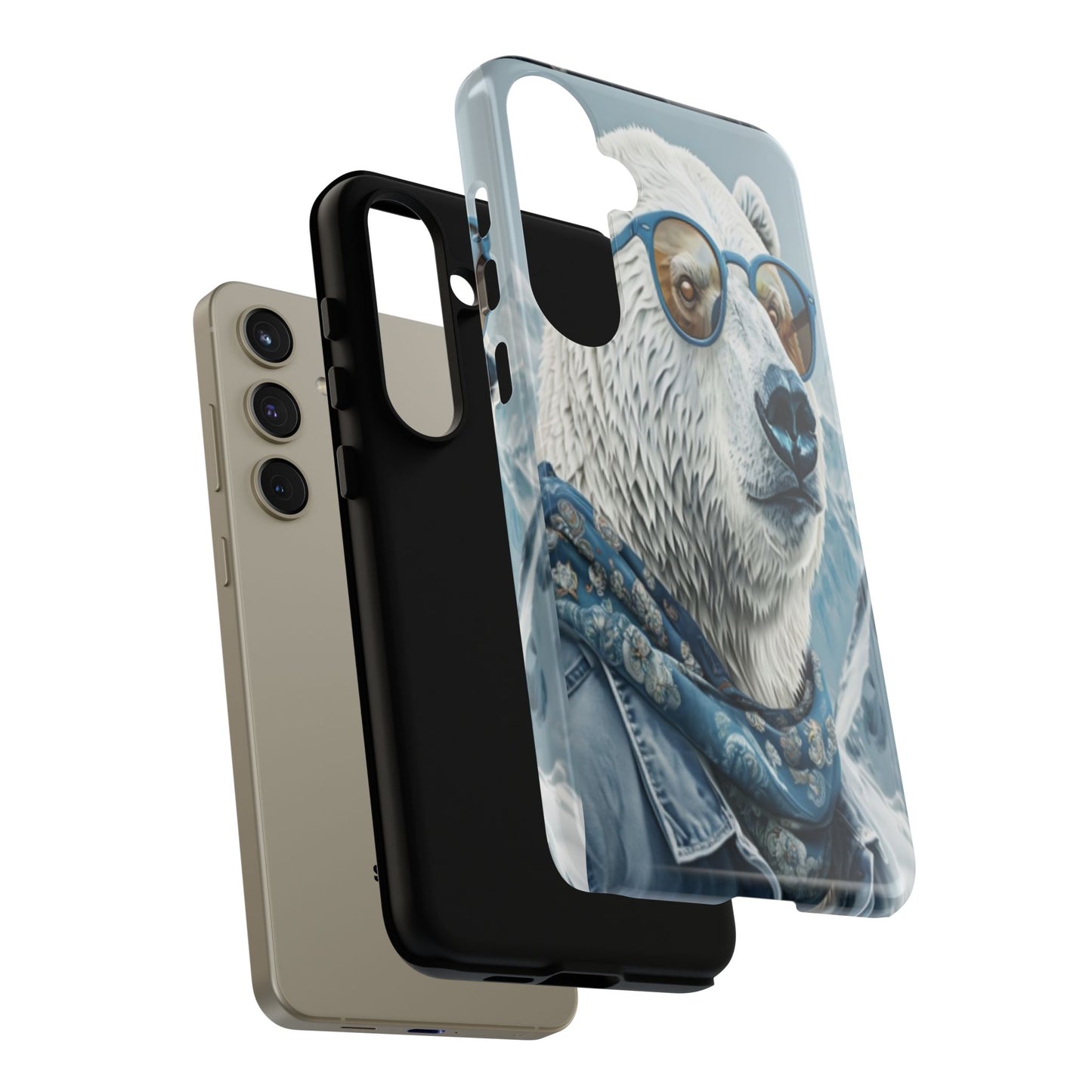 "Urban Zen Polar Bear" Mobile Phone Case (blue)