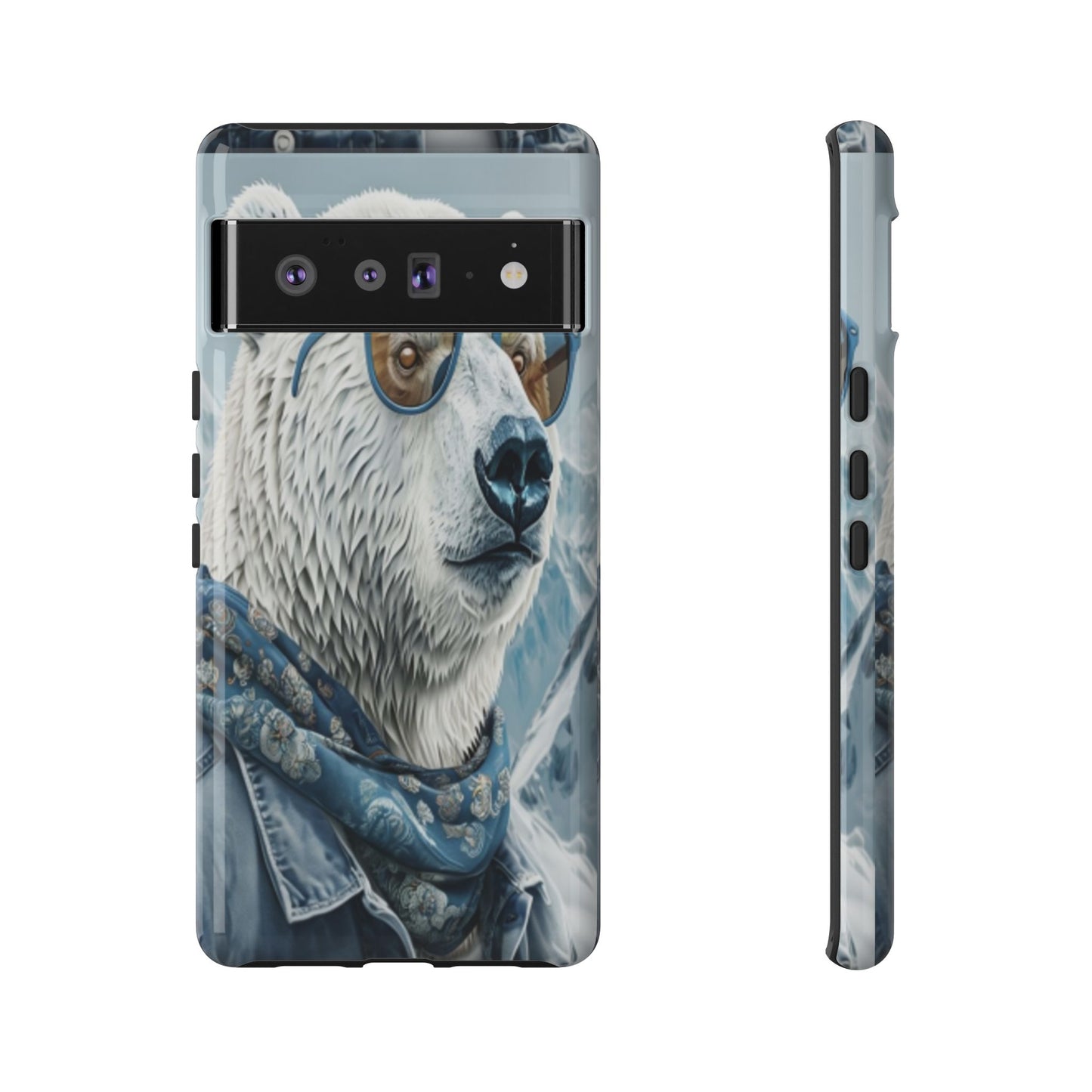 "Urban Zen Polar Bear" Mobile Phone Case (blue)