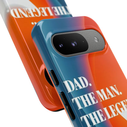 "Dad. The Man. The Legend." Mobile Phone Case (orange)