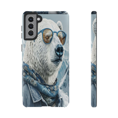 "Urban Zen Polar Bear" Mobile Phone Case (blue)
