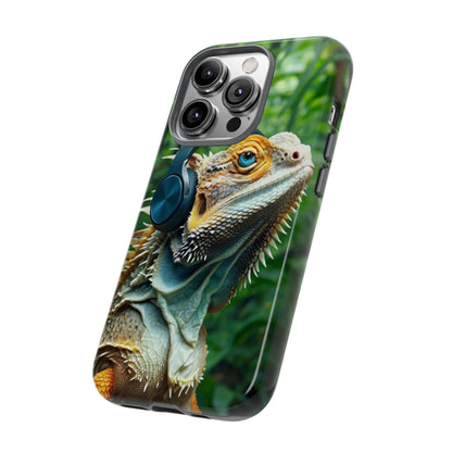 "Bearded Dragon - Jungle Beats" Mobile Phone Case