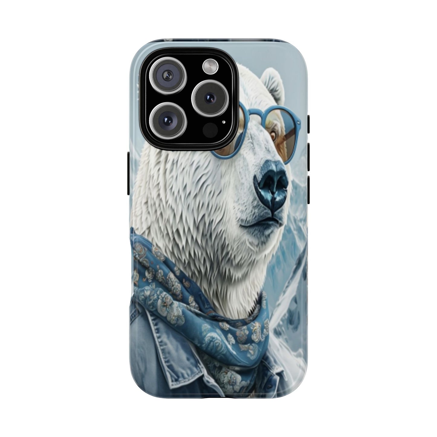 "Urban Zen Polar Bear" Mobile Phone Case (blue)
