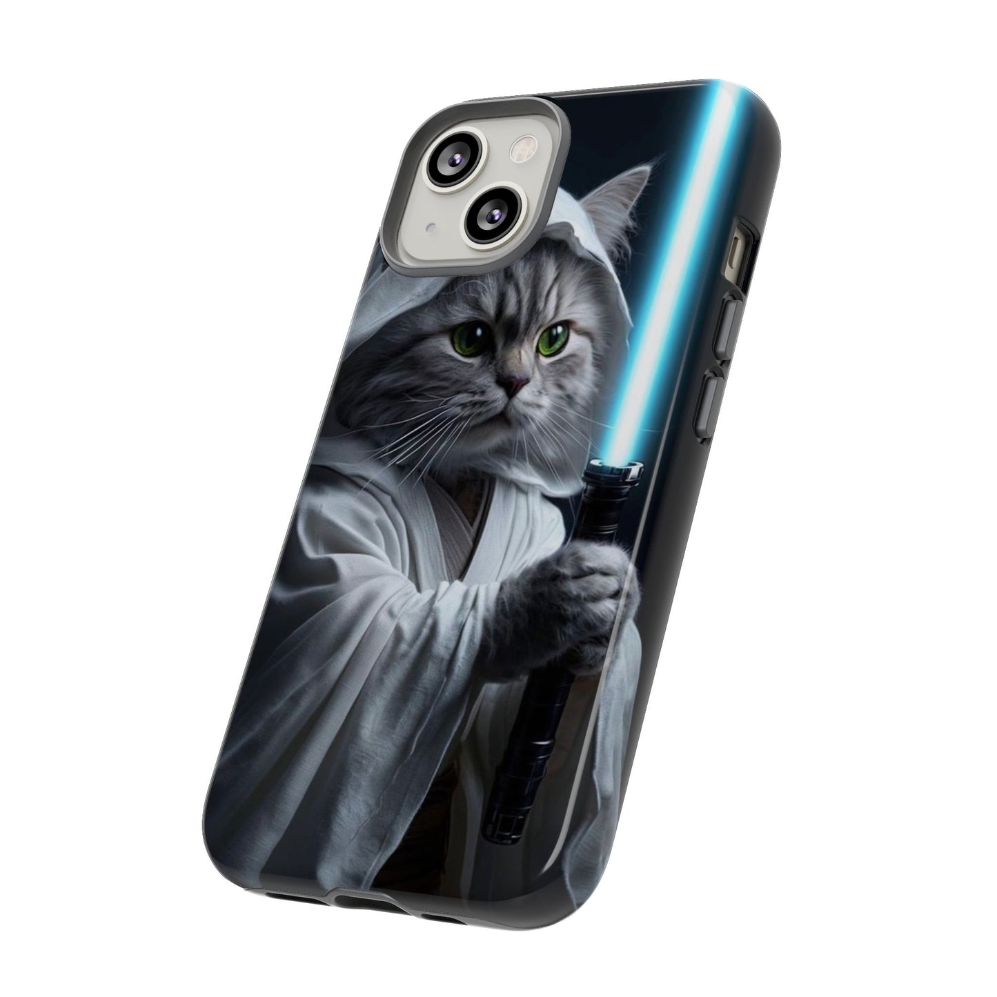 "Jedi Whisker" Mobile Phone Case (blue light sabre)