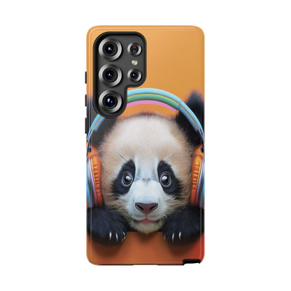 "Baby Panda wearing Headphones" Mobile Phone Case