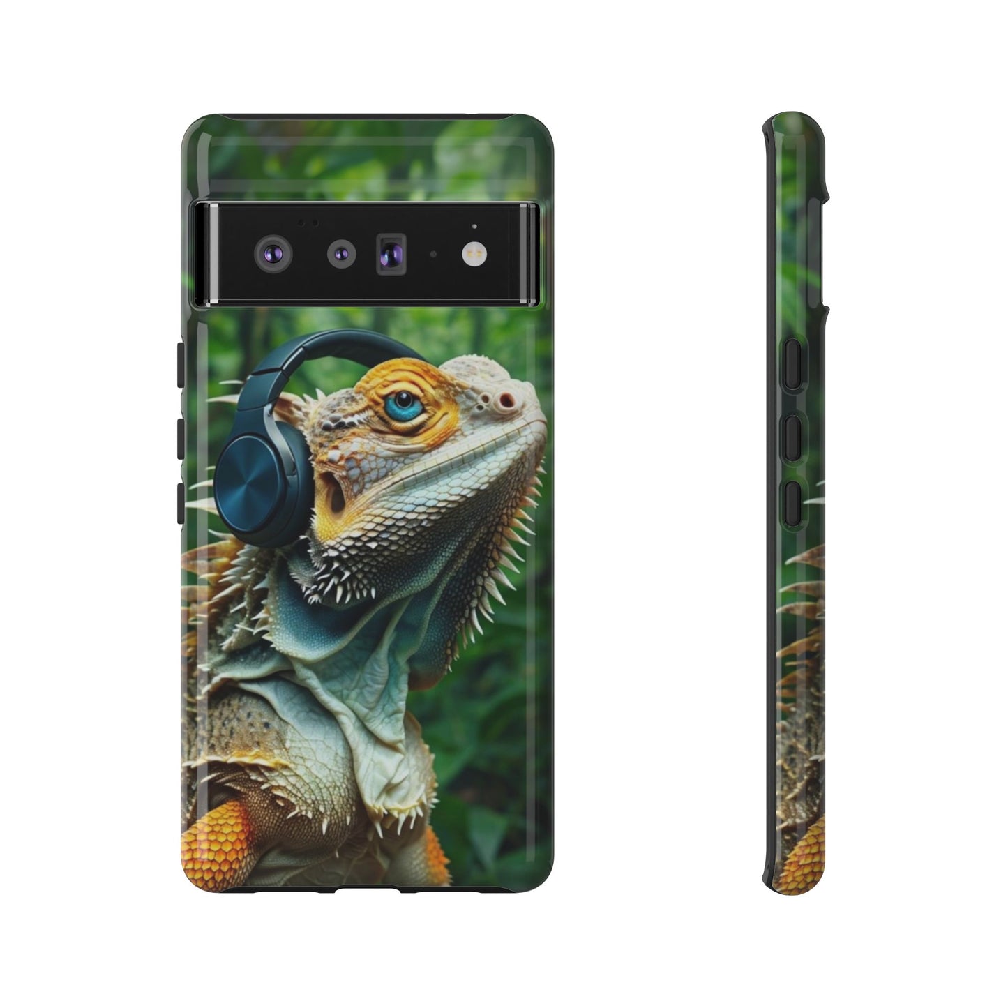 "Bearded Dragon - Jungle Beats" Mobile Phone Case