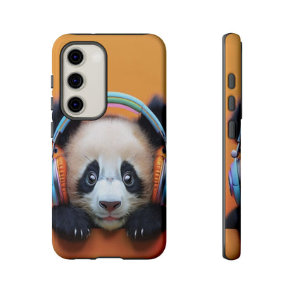 "Baby Panda wearing Headphones" Mobile Phone Case