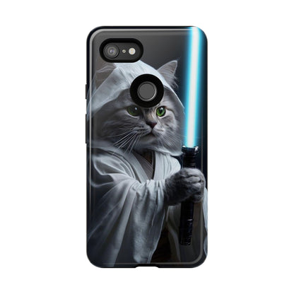 "Jedi Whisker" Mobile Phone Case (blue light sabre)