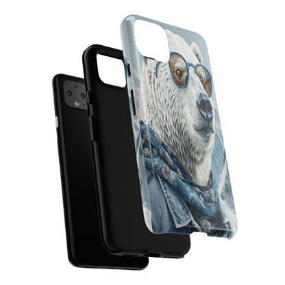 "Urban Zen Polar Bear" Mobile Phone Case (blue)