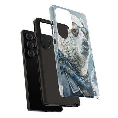 "Urban Zen Polar Bear" Mobile Phone Case (blue)