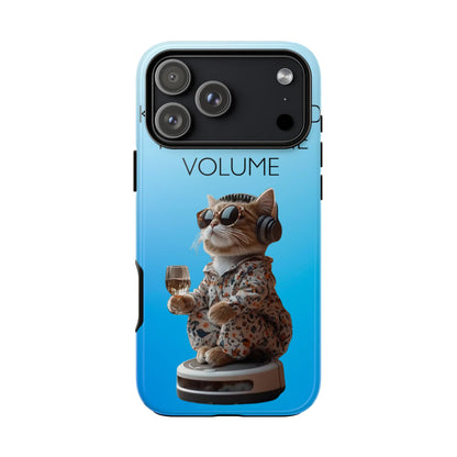 "Keep calm and turn up the volume" Mobile Phone Case (blue)