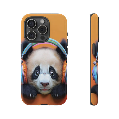 "Baby Panda wearing Headphones" Mobile Phone Case
