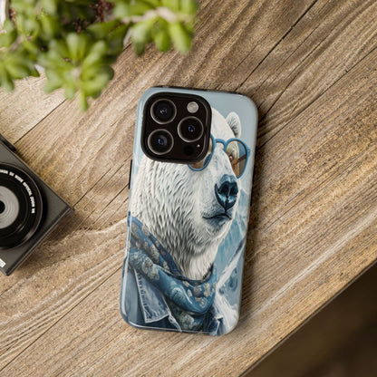 "Urban Zen Polar Bear" Mobile Phone Case (blue)