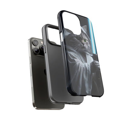 "Jedi Whisker" Mobile Phone Case (blue light sabre)